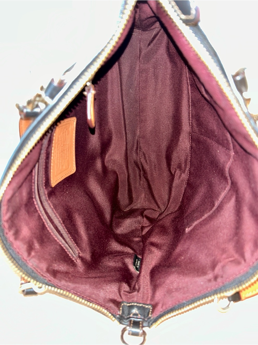 Coach Kelsey Satchel in Legacy Exploded Jacquard . - Picture 8 of 9